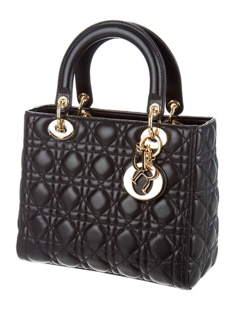 dior black gold|lady dior medium black.